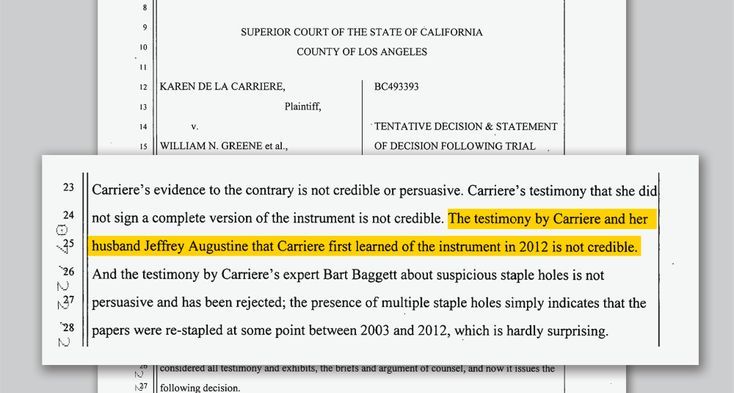 Los Angeles Superior Court ruling of July 20, 2015